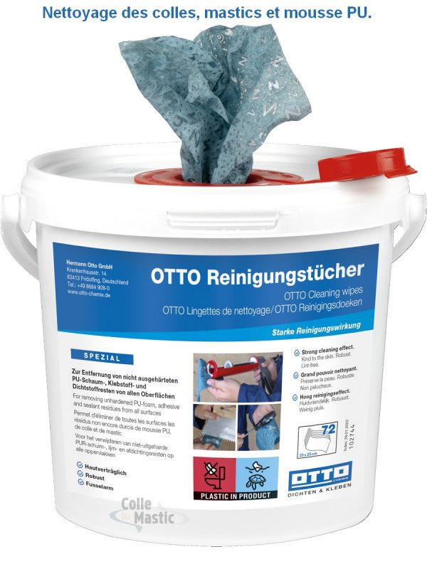 colle ou mastic lingettes de nettoyage TUCH