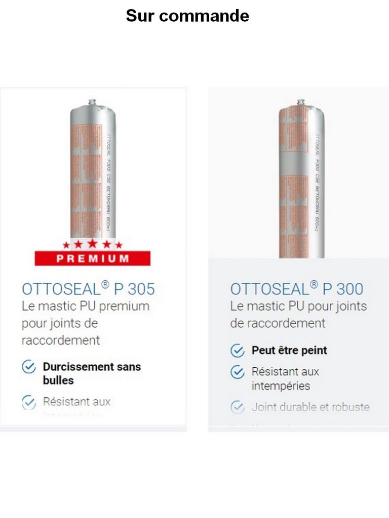 colle ou mastic: mastic Pu sur commande