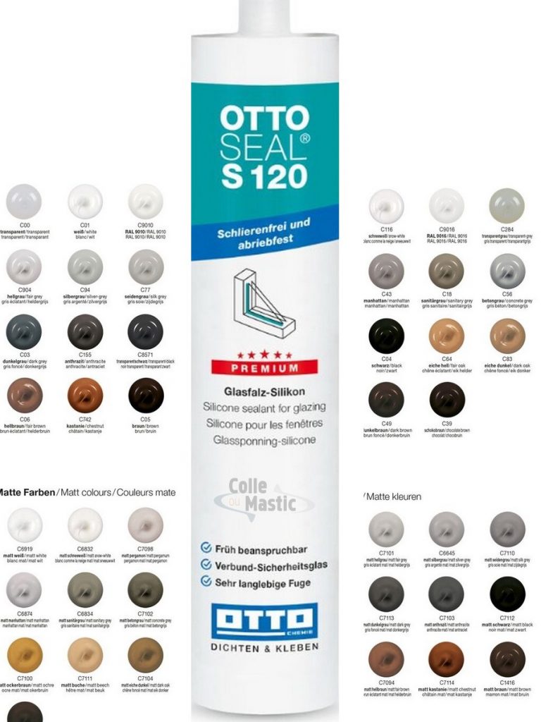 COLLE-OU-MASTIC- silicone S120 pour les fenêtres